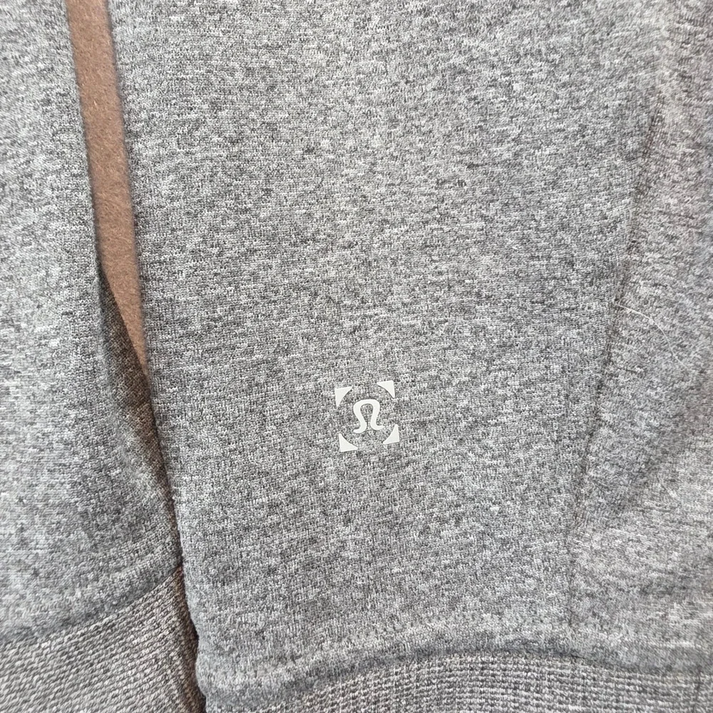 Lululemon Men's City Sweat Bomber Thermo Heathered Light Cast Grey‎ Full Zip Lg